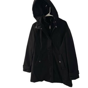 Quilted Hooded Trench Coat water and rain resistant Ladies Small